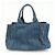 PRADA Triangle Logo Canapa Denim Tote Bag - Denim Blue - Ansicht 2