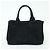 PRADA Borsa a mano 2Way Mini Canvas in Canapa con logo Triangle Nera 1BG439 - vista 2