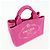 PRADA Mini borsa tote in canapa con logo triangolare Rosa BN2439 - vista 4