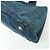 Borsa Tote Prada Triangle Logo Canapa Denim Borsa a Mano Blu - vista 10