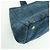 Borsa Tote Prada Triangle Logo Canapa Denim Borsa a Mano Blu - vista 11