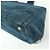 Borsa Tote Prada Triangle Logo Canapa Denim Borsa a Mano Blu - vista 12