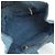 Borsa Tote Prada Triangle Logo Canapa Denim Borsa a Mano Blu - vista 16