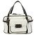 Borsa a mano LOEWE Anagram in PVC e pelle Borsa Boston Bianca e Marrone Scuro