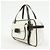 Borsa a mano LOEWE Anagram in PVC e pelle Borsa Boston Bianca e Marrone Scuro - vista 3
