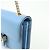 Borsa a tracolla in pelle con catena Interlocking G GUCCI Blu Chiaro 510304 - vista 12