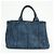 PRADA Canapa Mini Triangle Logo Denim 2Way Bag Hand Bag Blue B2439G - vista 2