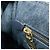 PRADA Canapa Mini Triangle Logo Denim 2Way Bag Hand Bag Blue B2439G - vista 21