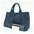PRADA Canapa Mini Triangle Logo Denim 2Way Bag Hand Bag Blue B2439G - vista 24