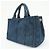 PRADA Canapa Mini Triangle Logo Denim 2Way Bag Hand Bag Blue B2439G - vista 3