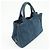 PRADA Canapa Mini Triangle Logo Denim 2Way Bag Hand Bag Blue B2439G - vista 4