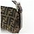 FENDI Mamma Baguette Zucca Canvas Leather Shoulder Bag Brown 26424 - vista 16