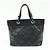 CHANEL Paris Biarritz COCO Mark Leder Canvas Tote Bag Schwarz A34209 - Ansicht 2