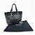 CHANEL Paris Biarritz COCO Mark Leder Canvas Tote Bag Schwarz A34209 - Ansicht 24