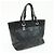 CHANEL Paris Biarritz COCO Mark Leder Canvas Tote Bag Schwarz A34209 - Ansicht 4