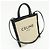 Céline CELINE Small Vertical Cabas Canvas Leather 2WAY Bag Tote Bag Beige Black - vista 4