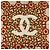 Sciarpa CHANEL COCO Mark Silk100% Fantasia Gioielli Marrone Rosso - vista 7