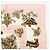 Hermès HERMES Carre 45 Set aus 2 Seidentücher 100% Seide Hellrosa Hellgrün Braun - Ansicht 5