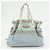 Céline Borsa a mano CELINE Macadam Canvas Leather Raffia Light Blue White - vista 2