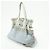 Céline Borsa a mano CELINE Macadam Canvas Leather Raffia Light Blue White - vista 3