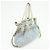 Céline Borsa a mano CELINE Macadam Canvas Leather Raffia Light Blue White - vista 4