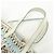 Céline Borsa a mano CELINE Macadam Canvas Leather Raffia Light Blue White - vista 6
