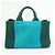 Borsa Tote 2Way PRADA Logo Canapa Triangle Logo Green Blue BN2642 - vista 2