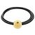 Bracciale Pebble in pelle Anagram LOEWE Nero