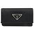 PRADA Portachiavi in nylon e pelle con logo Triangle e 6 anelli 1M0222