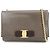 Salvatore Ferragamo Borsa a tracolla con catena Ferragamo Vara in pelle embossed con fiocco, Marrone