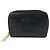 Portafoglio compatto rotondo con zip CHANEL COCO Mark in pelle di vitello Nero