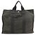 Hermès HERMES Her Line MM Handtasche Tote Bag aus Canvas Grau Schwarz