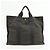 Hermès HERMES Her Line MM Handtasche Tote Bag aus Canvas Grau Schwarz - Ansicht 2