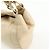 Borsa a tracolla e a mano CHANEL COCO Mark in pelle d'agnello con catena, Beige - vista 11