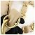 Borsa a tracolla e a mano CHANEL COCO Mark in pelle d'agnello con catena, Beige - vista 7