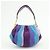 Borsa a tracolla e borsa a mano 2Way in pelle con logo PRADA Viola Blu Turchese - vista 2