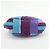 Borsa a tracolla e borsa a mano 2Way in pelle con logo PRADA Viola Blu Turchese - vista 5