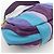 Borsa a tracolla e borsa a mano 2Way in pelle con logo PRADA Viola Blu Turchese - vista 9
