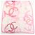 CHANEL COCO Mark Schal 100% Seide Rosa - Ansicht 3