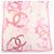 CHANEL COCO Mark Schal 100% Seide Rosa - Ansicht 4