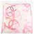 CHANEL COCO Mark Schal 100% Seide Rosa - Ansicht 5