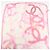 CHANEL COCO Mark Schal 100% Seide Rosa - Ansicht 6