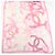 CHANEL COCO Mark Schal 100% Seide Rosa - Ansicht 7