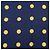 Sciarpa CHANEL COCO Mark 100% seta Coin Strip Navy Bianco Giallo - vista 7