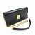 Céline Cartera larga con solapa y cadena de piel CELINE C Logo Negra - vista 4