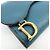 Billetera compacta tri-fold de piel Saddle Christian Dior Azul - vista 14