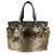 Borsa Tote e Borsa a Tracolla CHANEL Paris Biarritz in pelle e pelliccia Marrone Beige