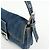 FENDI Mamma Baguette Borsa a tracolla in pelle e denim Blu 26424 - vista 13