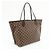 Borsa Tote Louis Vuitton Damier Ebene Canvas Leather Neverfull MM N51105 - vista 4