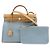 Hermès HERMES Herline Herbag Zip PM Toile Officier Vache Hunter Borsa 2Way Blu